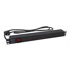 6-Way Black Cabinet Power Distribution Unit (PDU)