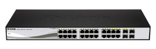 D-Link DES-1210-28 24 Port Smart Switch with 2 Gigabit Ports and 2 Combo SFP Gigabit Uplinks