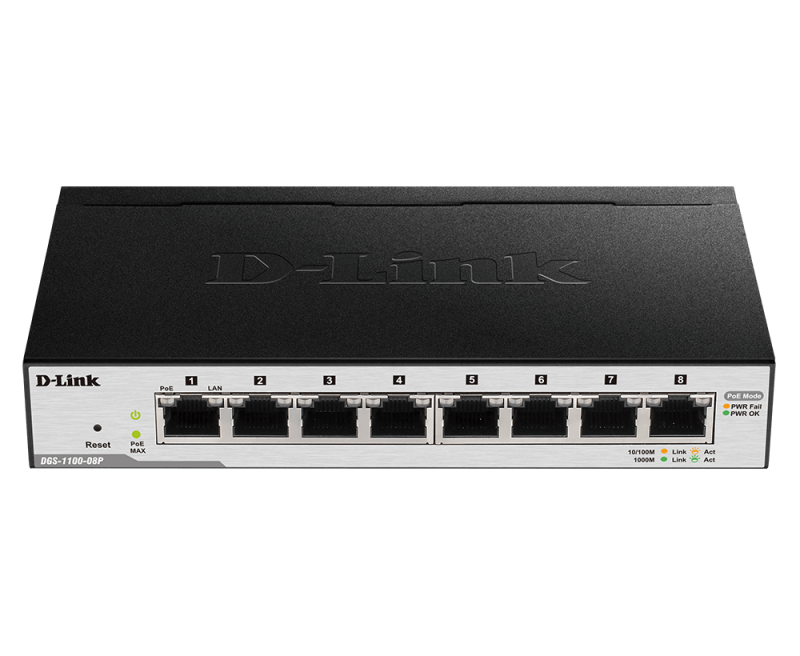 D-Link DGS-1100-08P 8 Port Gigabit PoE Smart Switch