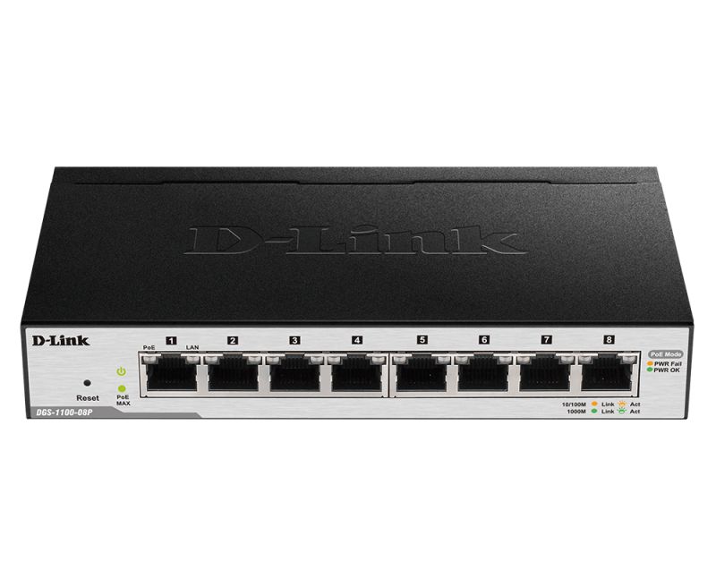 D-Link 8-Port Gigabit PoE Smart Managed Switch